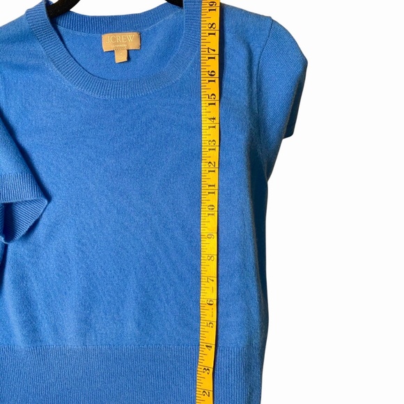 J.Crew Cashmere Shrunken Tee — Short Sleeve — Size M — Vibrant Blue - Picture 3 of 5